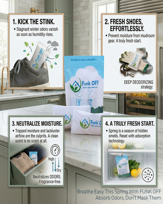 How to Tackle Spring’s Biggest Odor Concerns with Funk Off Smell-Less Deodorizer Pouches